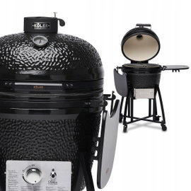 Grill ceramiczny gazowy Koler Kamado EG22-GAS Termometr Zapalarka Czarny