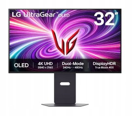 Monitor LG UltraGear 32GS95UV-B 31,5'' 4K OLED Dual-Mode 240Hz-480Hz Gaming