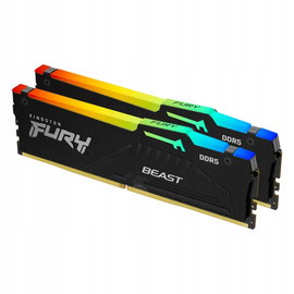 Pamięć RAM Kingston FURY Beast RGB DDR5 64GB (2 x 32GB) 5200 CL40 Czarna