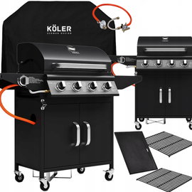 Grill gazowy na propan-butan Koler Relish v2 16 kW 5 Palników Czarny