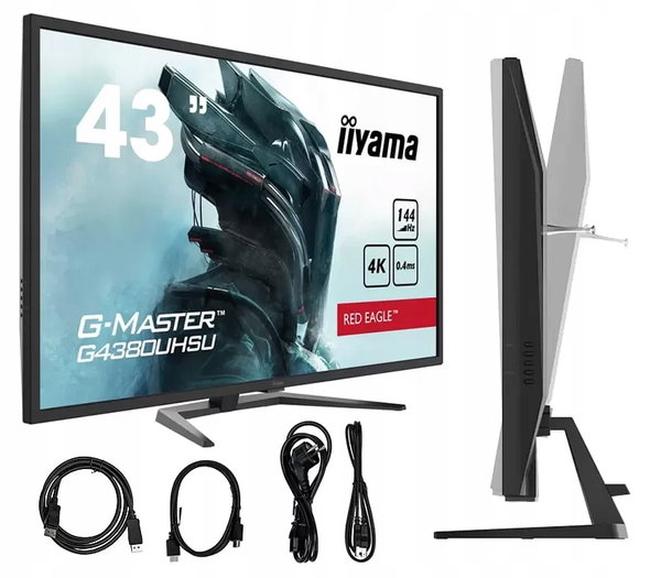 Monitor 144Hz 4K 43 cale 0,4ms VA iiyama G-Master Red Eagle G4380UHSU-B1