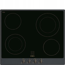 Płyta ceramiczna Smeg Coloniale P864AO 4 Pola 230V Czarno-antracytowy