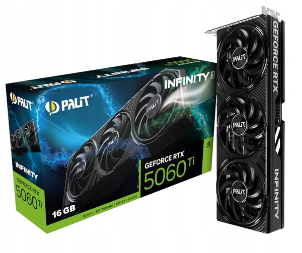 Karta graficzna Palit GeForce RTX 5060 Ti Infinity 3 16GB GDDR7 128bit DLSS