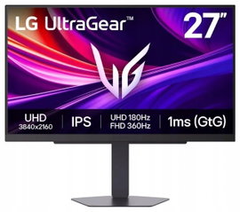 Monitor 4K 27 cali LG UltraGear 27G810A-B IPS Dual Mode 180Hz/360Hz 1ms