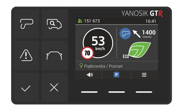 Antyradary Komunikator drogowy Yanosik GTR + 2 lata abonamentu