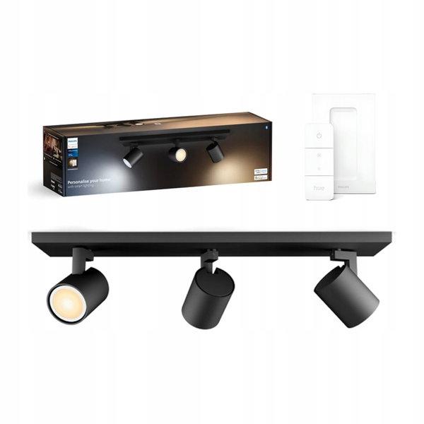Oświetlenie punktowe Philips Hue White Ambiance Potrójne Runner Czarne