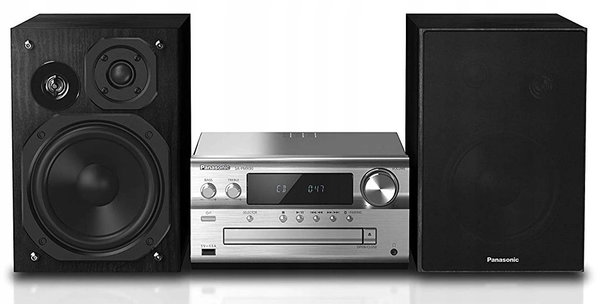 Wieża Panasonic SC-PMX90 RMS 2x60W Bluetooth USB CD AUX Radio Pilot Srebrna