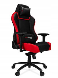 Fotel gamingowy Pro-Gamer Gorgon 2.0 Skóra ECO Tkanina Czarno-Czerwony