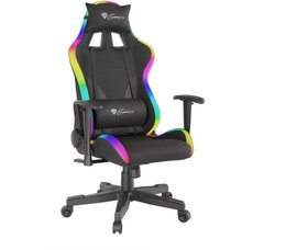 Fotel gamingowy Genesis Trit 600 RGB Skóra Tkanina do 150kg Czarny