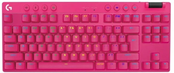 Klawiatura Logitech G Pro X TKL Lightspeed Tactile GX Brown Różowa