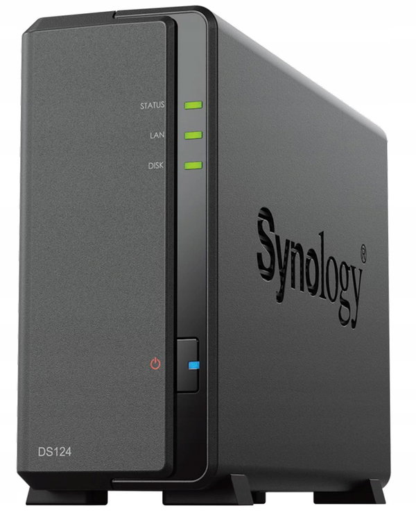 Dysk sieciowy Synology DS124 Serwer plików NAS jednozatokowy