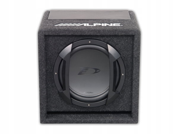 Subwoofer samochodowy wzmacniacz Alpine SWE-815 300W Skrzynia Pilot
