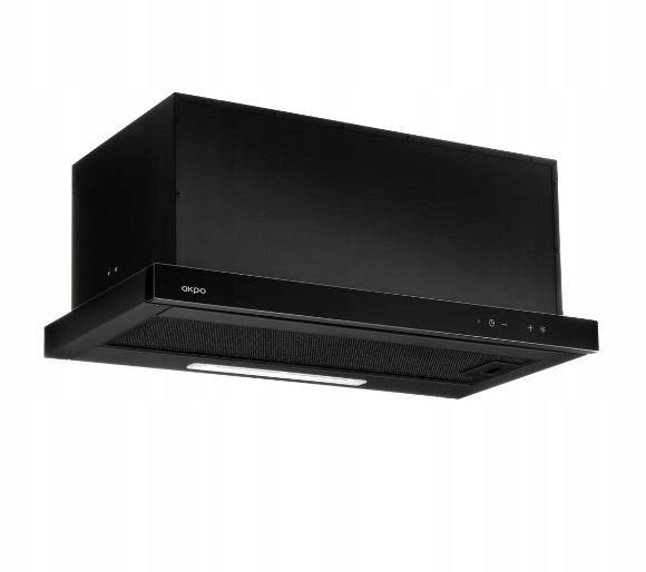 Okap teleskopowy Akpo WK-7 Light Glass Touch 60 Czarny 719 m3/h 69 dB