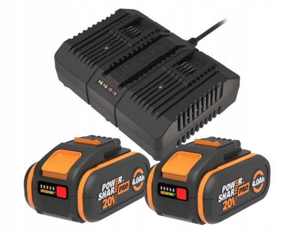 Zestaw Worx PowerShare WA3611 20V 6.0Ah + 2 akumulatory 4.0 Ah