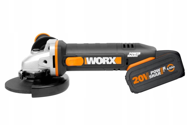 Szlifierka kątowa Worx WX803 Akumulatorowa Tarcza 125mm 8600 obr/min.