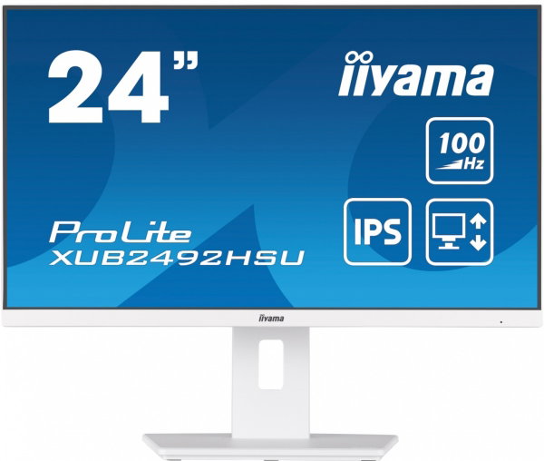Monitor biały iiyama ProLite XUB2492HSU-W6 24'' FHD IPS 100Hz 0,4ms PIVOT