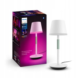 Lampa biurkowa stołowa Philips Hue Go Ambiance 6W 530 lm Bluetooth Biała