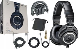 Słuchawki przewodowe Audio-Technica ATH-M50xBK Nauszne Czarne