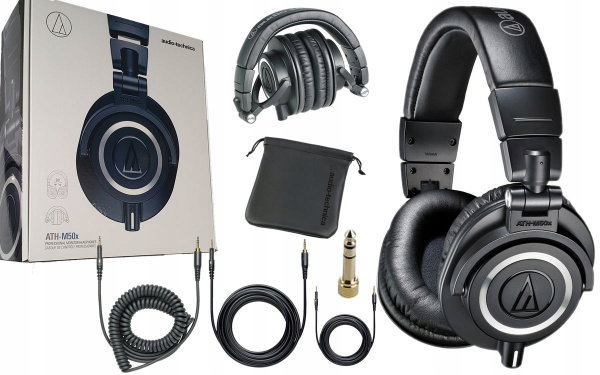 Słuchawki przewodowe Audio-Technica ATH-M50xBK Nauszne Czarne