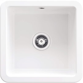 Zlewozmywak kwadratowy Deante Lumi ZCU_610B Ceramiczny Biały