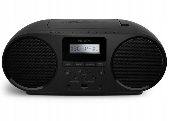 Radioodtwarzacz Boombox CD Philips TAZ6000/10 Radio DAB Bluetooth Czarny