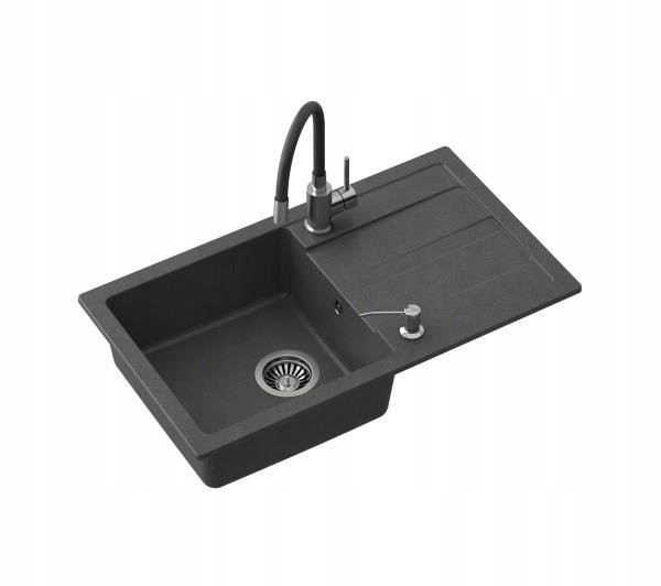 Zlew Quadron ZCM7744CZ3623500BL + Bateria Dozownik