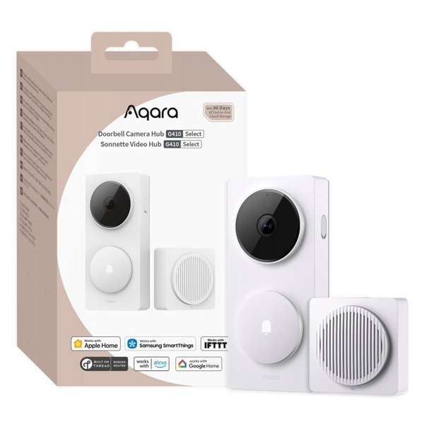 Domofon jednorodzinny Aqara Doorbell Camera Hub G410 Select Biały