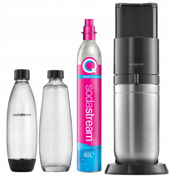 Saturator do wody gazowanej Sodastream Duo + Nabój z gazem + 2 Butelki 1L