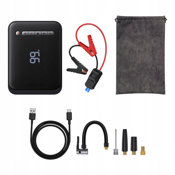 Powerbank Rozrusznik Kompresor Baseus Super Energy Car Jump Starter 8000