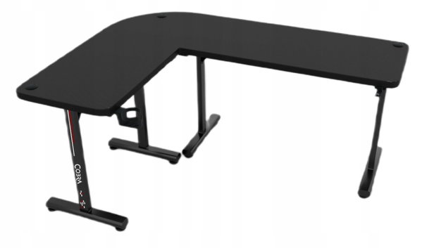 Biurko gamingowe narożne Cobra CR4552BK 154 x 75 x 118 cm Czarne