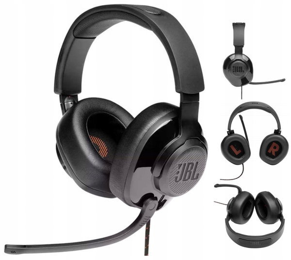 Słuchawki przewodowe z mikrofonem JBL Quantum 300 Nauszne Czarne