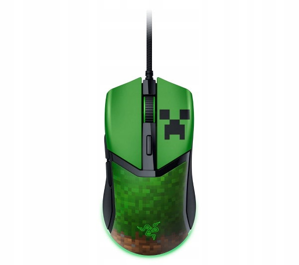 Mysz przewodowa Razer Cobra Minecraft Edition Zielona 8500 dpi Gamingowa