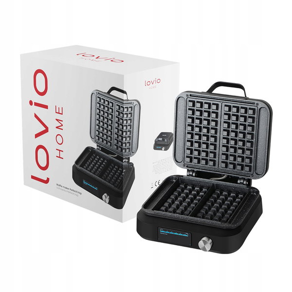 Gofrownica Lovio Home LVWF002BK 1500W 2 Gofry Nieprzywieralna powłoka