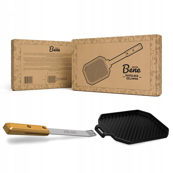 Patelnia grillowa żeliwna Koler Bene KBA-03