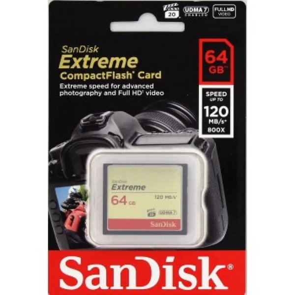 Karta pamięci SanDisk Extreme Compact Flash 64GB UDMA 7 120 / 85 MB/s