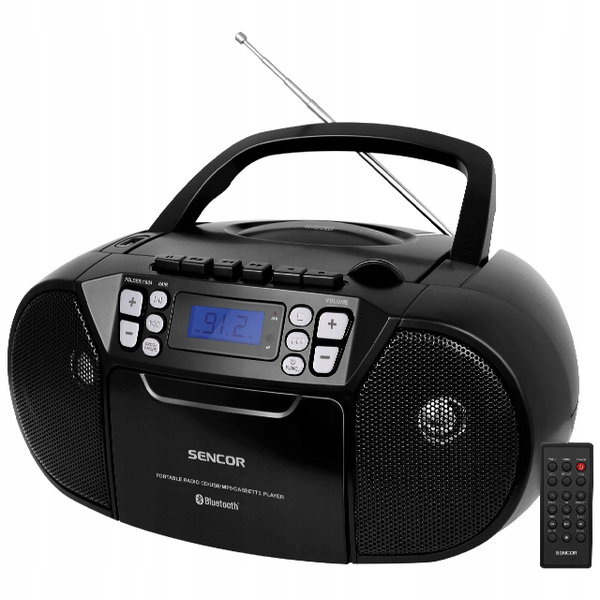 Radiomagnetofon CD Sencor SPT 3907 B kasety MP3 Bluetooth USB AUX