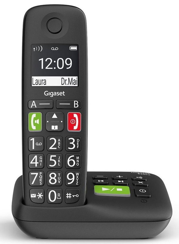 Telefon stacjonarny bezprzewodowy Gigaset E290A Czarny