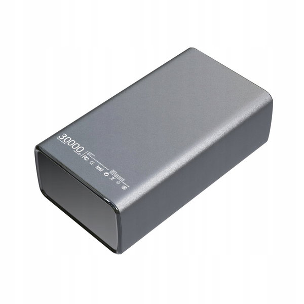 Powerbank Extralink EPB-127 30000 mAh PD 65W USB-A / USB-C Szary