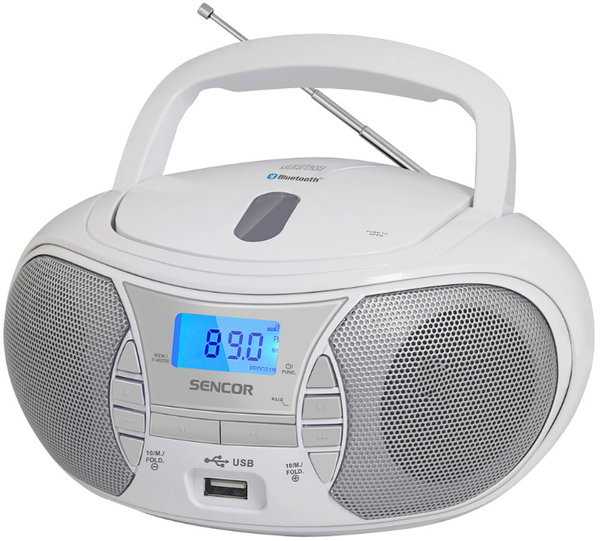 Radioodtwarzacz Radio FM CD MP3 AUX Sencor SPT 2700WH biały