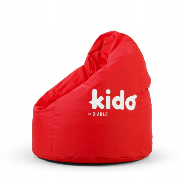 Pufa dla dzieci Diablo Chairs KIDO Tkanina 80 x 110 x 80 cm Czerwona