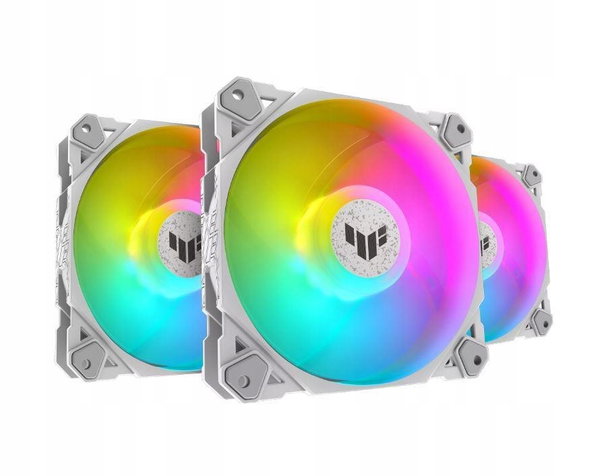 Zestaw wentylatorów ASUS TUF Gaming TF120 ARGB 120mm 4-pin 3 sztuki Białe