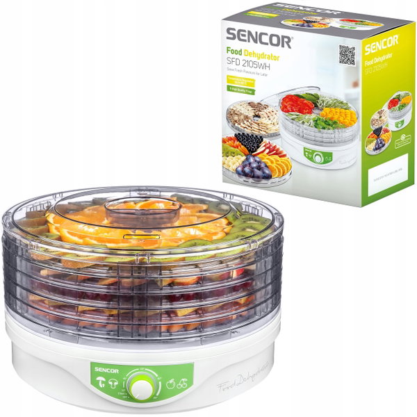 Suszarka do żywności Sencor SFD 2105WH 250W 5 Sit