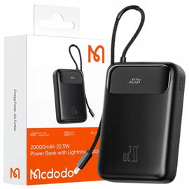 Powerbank Mcdodo MC-3710 Digital Display 20000mAh, 22.5W z kablem Lightning