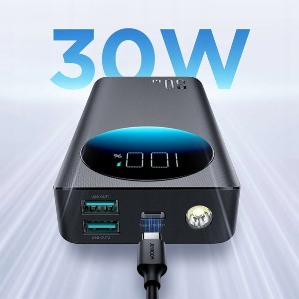 Powerbank Joyroom JR-PBF02 20000mAh 30W Latarka 2x USB-A / USB-C Czarny