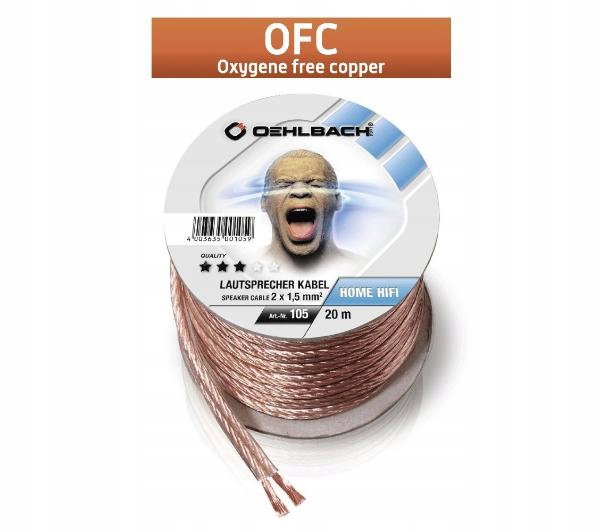 Kabel Przewód głośnikowy Oehlbach Speaker Wire SP-15 (105) 2x1,5mm 20m