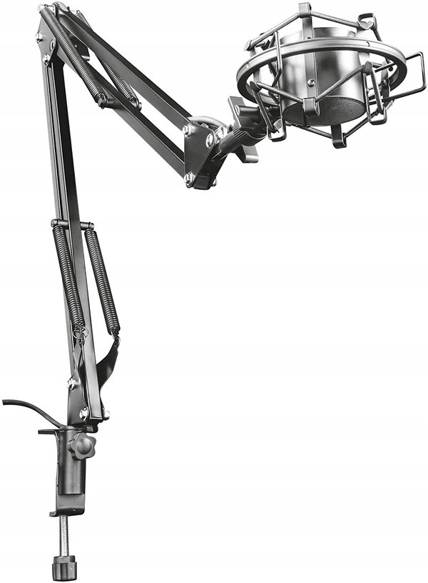 Uchwyt Ramię biurkowe do mikrofonu Trust GXT 253 do Emita Studio Srebrny