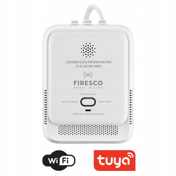 Czujnik Detektor gazów wybuchowych Firesco FIR-JY-ZL2010W Tuya Smart