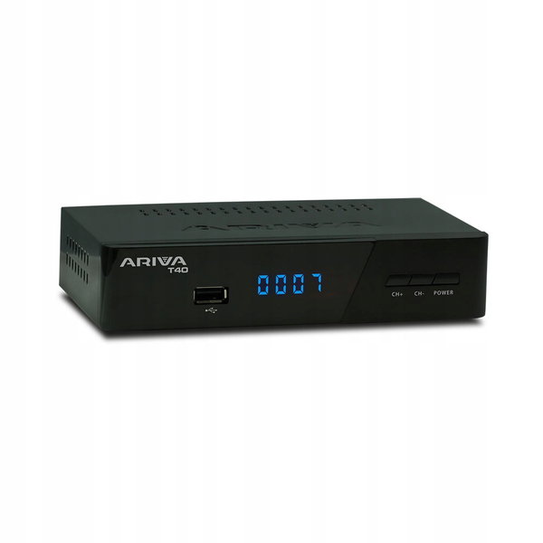 Dekoder do telewizji naziemnej Ferguson Ariva T40 DVB-T2 LAN USB Czarny