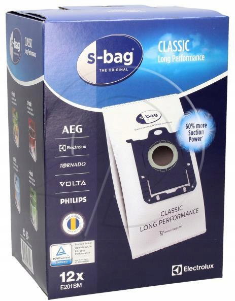 12x Worki Electrolux E201SM S-Bag Long Performance Syntetyczne