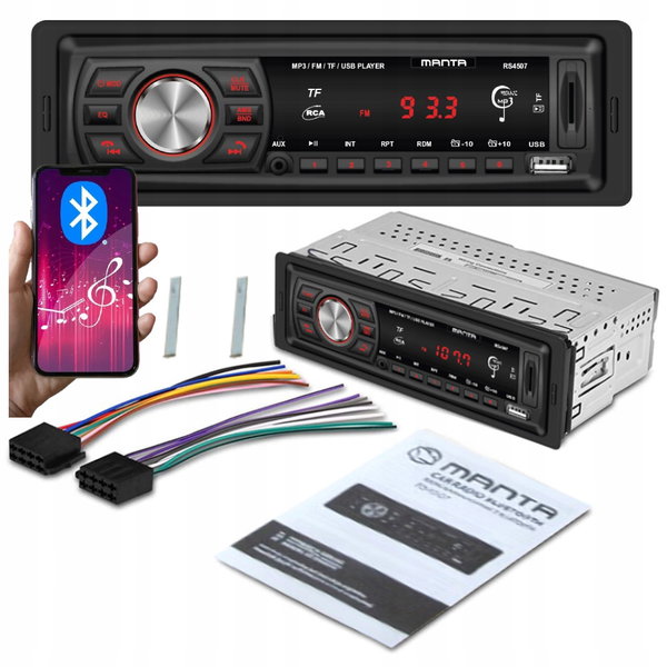 Radioodtwarzacz samochodowy 1DIN Manta RS4507 USB 4x10W Bluetooth
